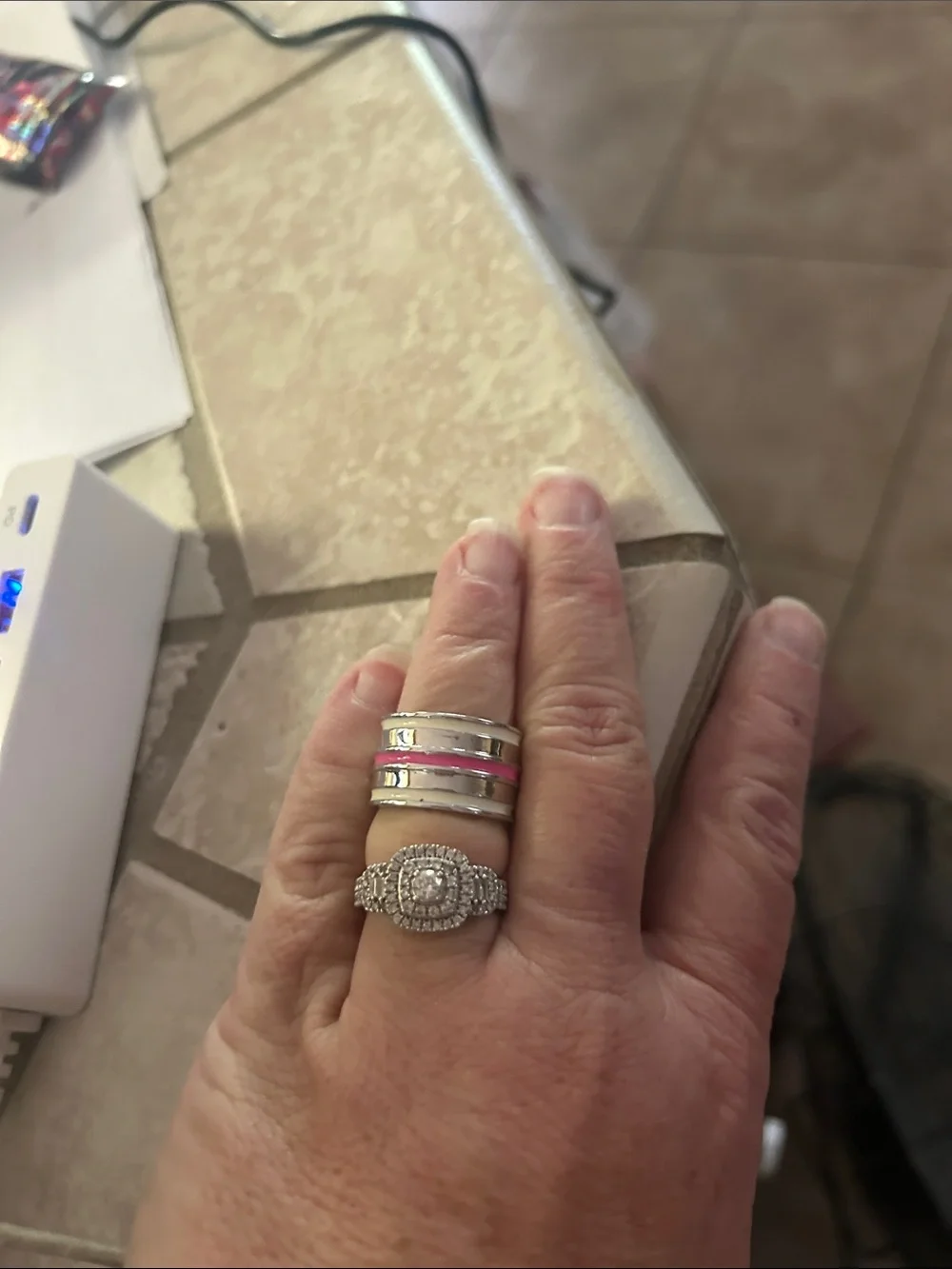 Women's Pink and Silver Stackable - Lia Sophia
